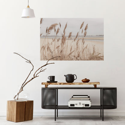 BREEZY STRAW HARMONY Peel and Stick Horizontal Poster
