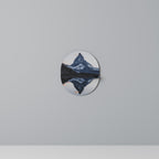 MEMORY OF MATTERHORN Oval konsthylla i svart finish