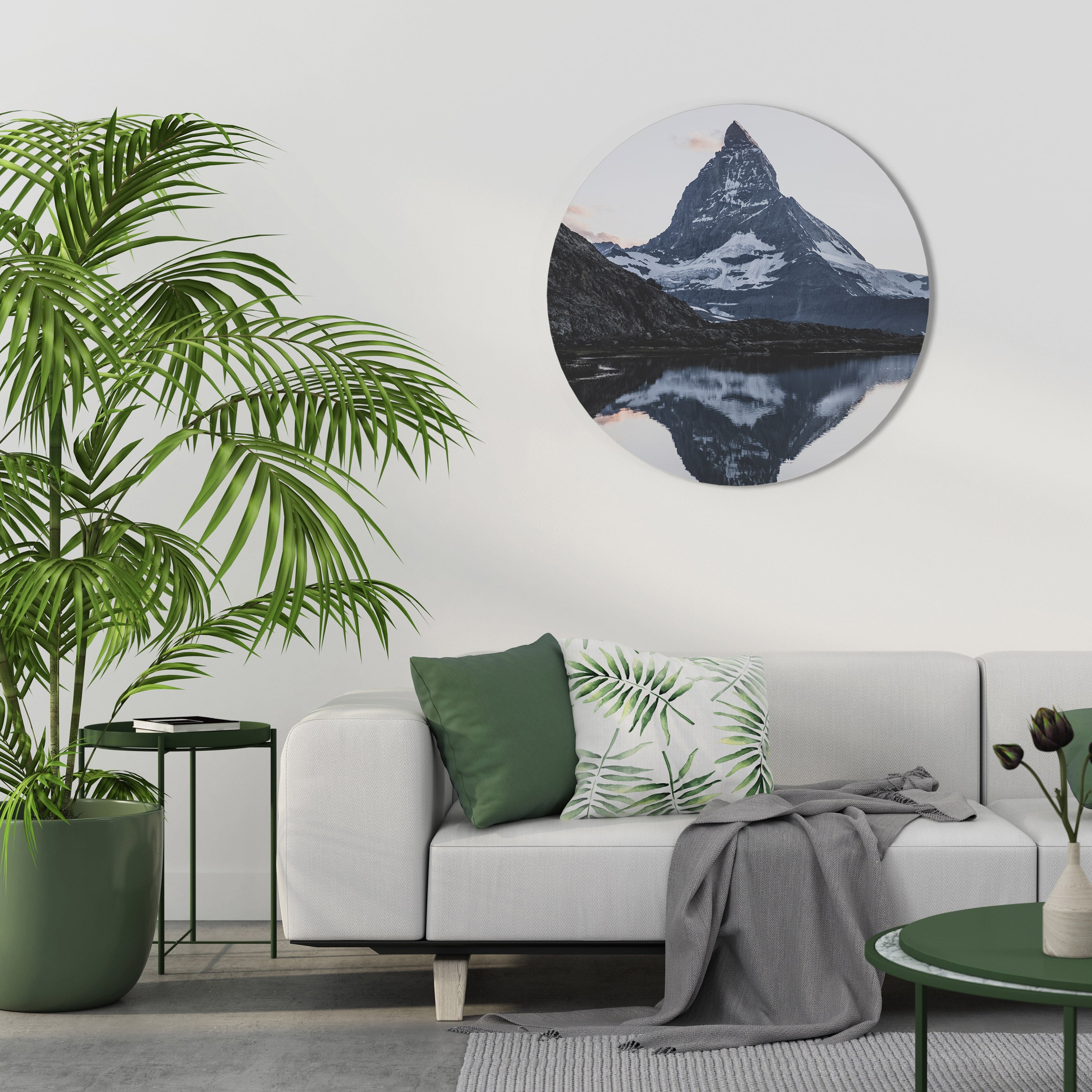 Rund väggdekoration MINNE AV MATTERHORN