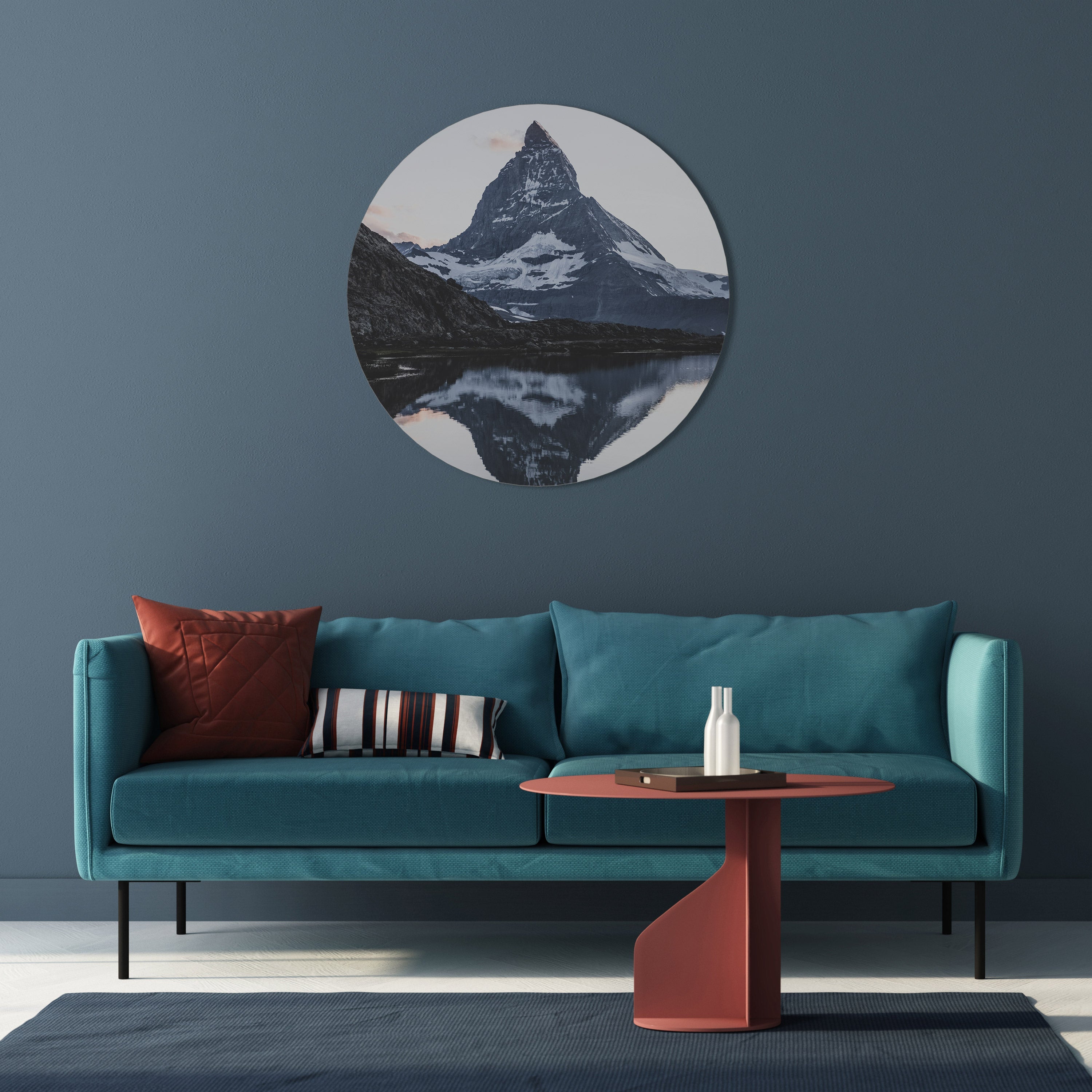 Rund väggdekoration MINNE AV MATTERHORN