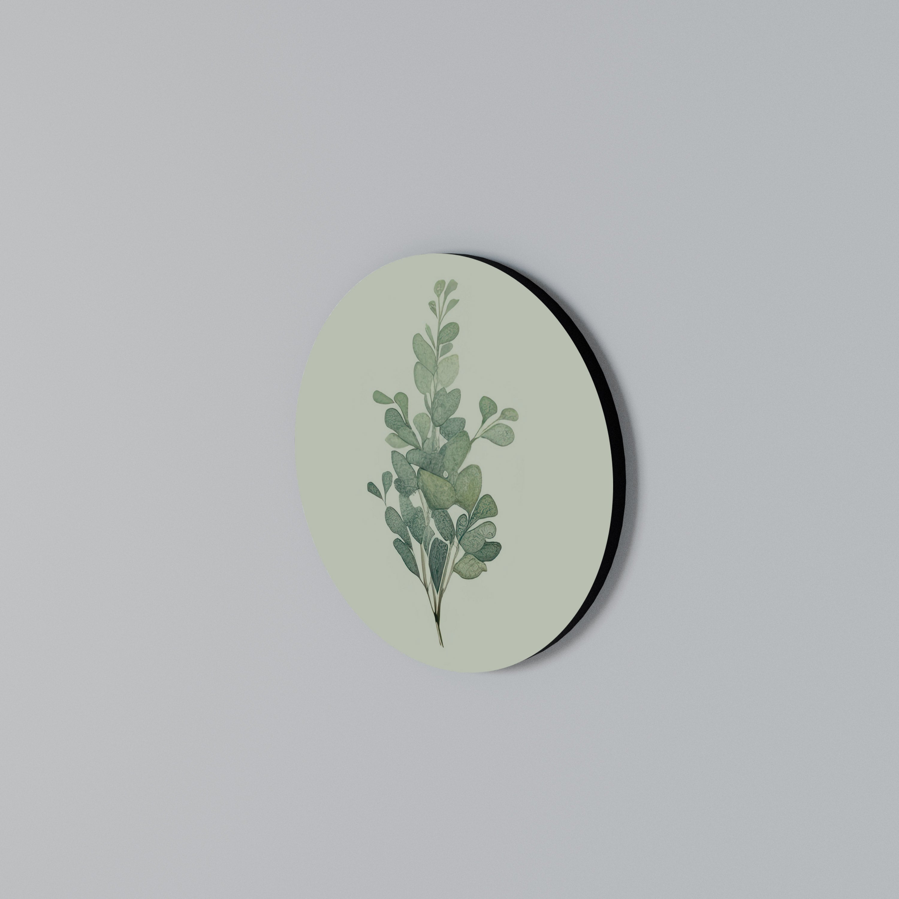 EUCALYPTUS TWIG Round Wall Art