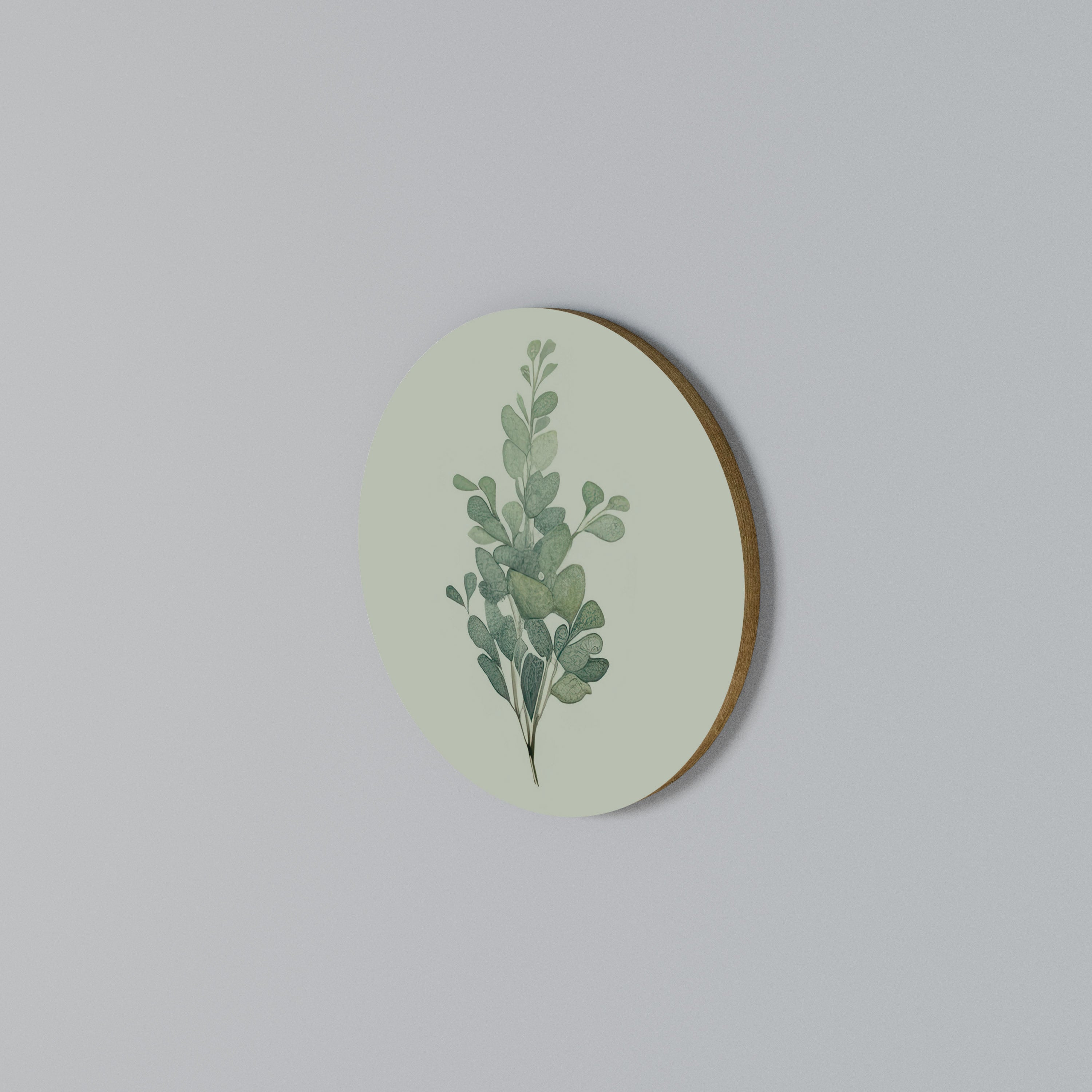 EUCALYPTUS TWIG Round Wall Art