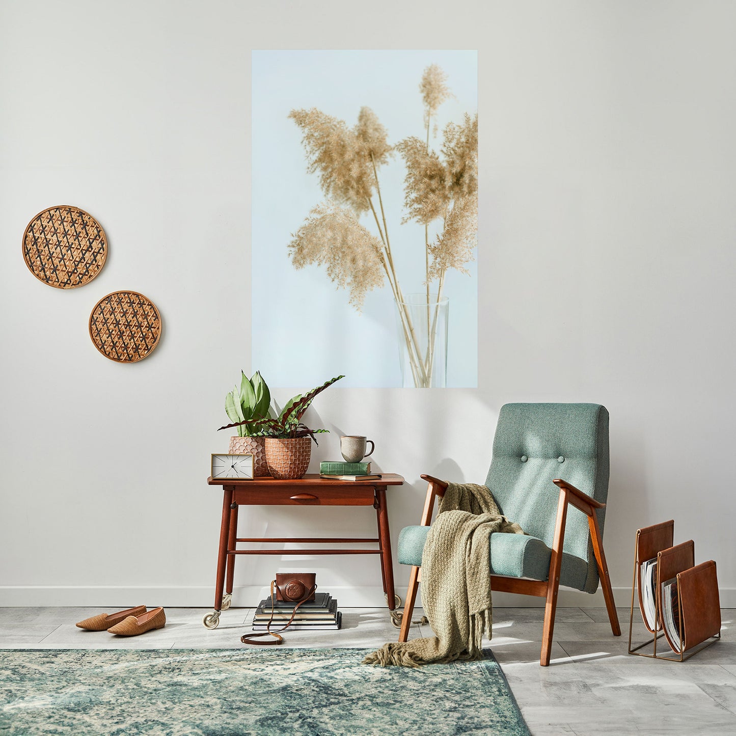 ELEGANT GRASSY SERENITY Peel and Stick Vertical Poster