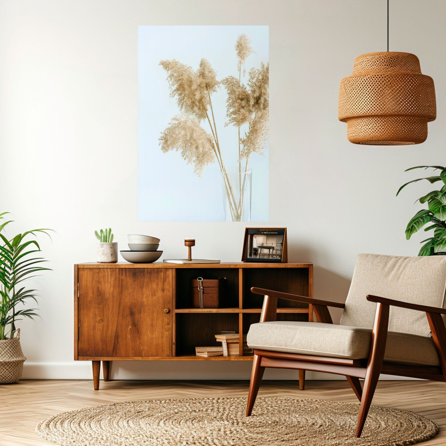 ELEGANT GRASSY SERENITY Peel and Stick Vertical Poster