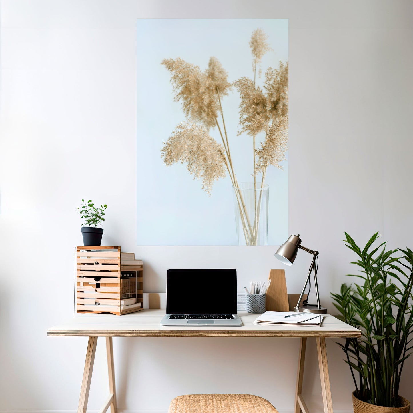 ELEGANT GRASSY SERENITY Peel and Stick Vertical Poster