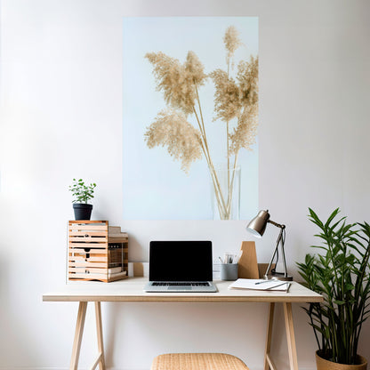 ELEGANT GRASSY SERENITY Peel and Stick Vertical Poster