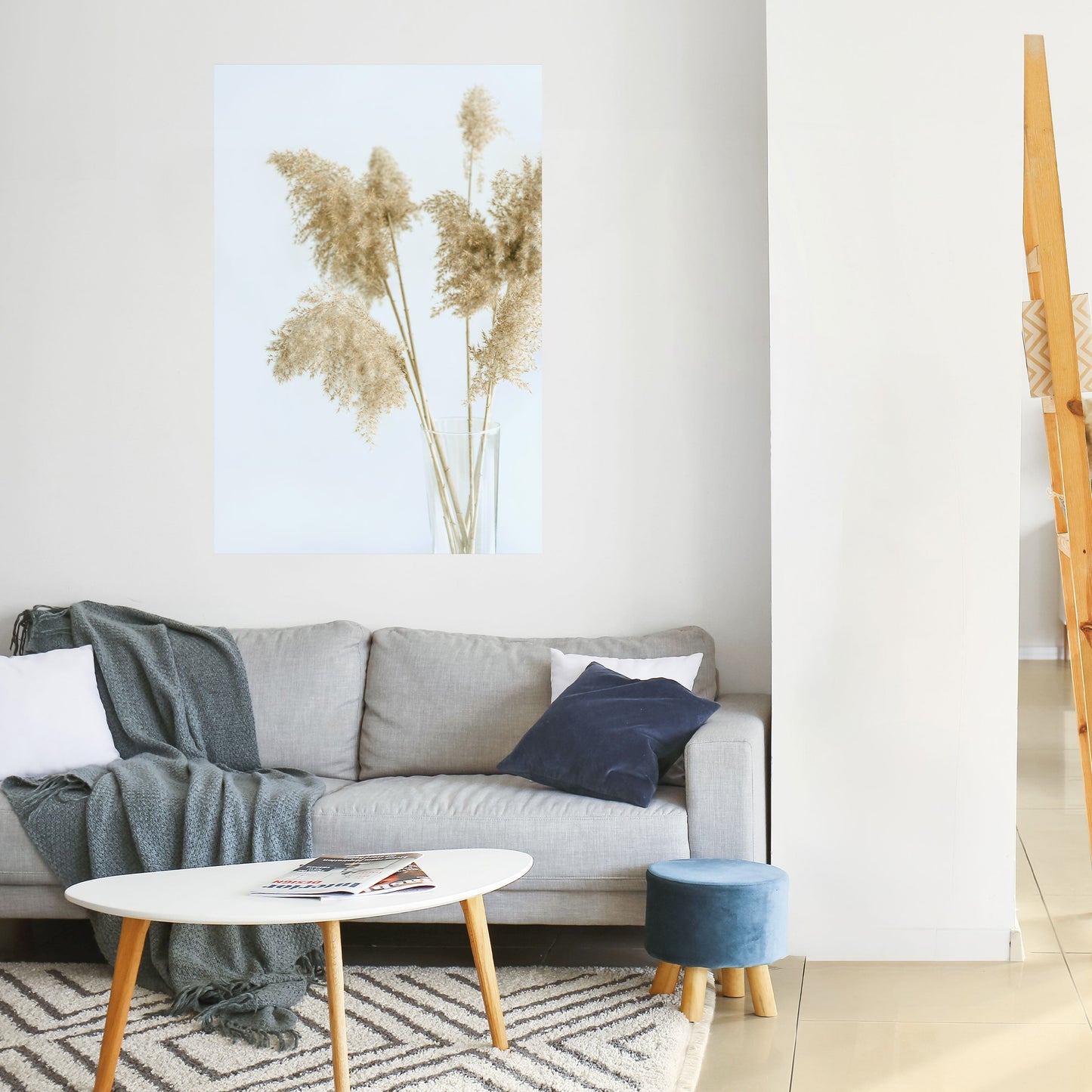 ELEGANT GRASSY SERENITY Peel and Stick Vertical Poster