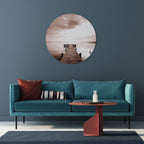 ECHOES OF STILLNESS Round Wall Art