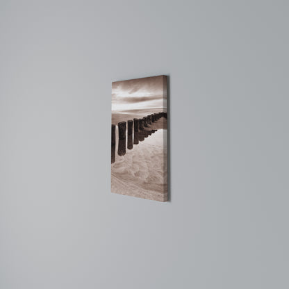SERENE SHORELINE SEQUENCE Vertical Canvas Print