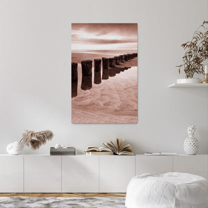 SERENE SHORELINE SEQUENCE Vertical Canvas Print