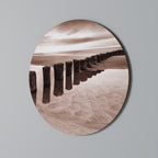 SERENE SHORELINE SEQUENCE Round Wall Art