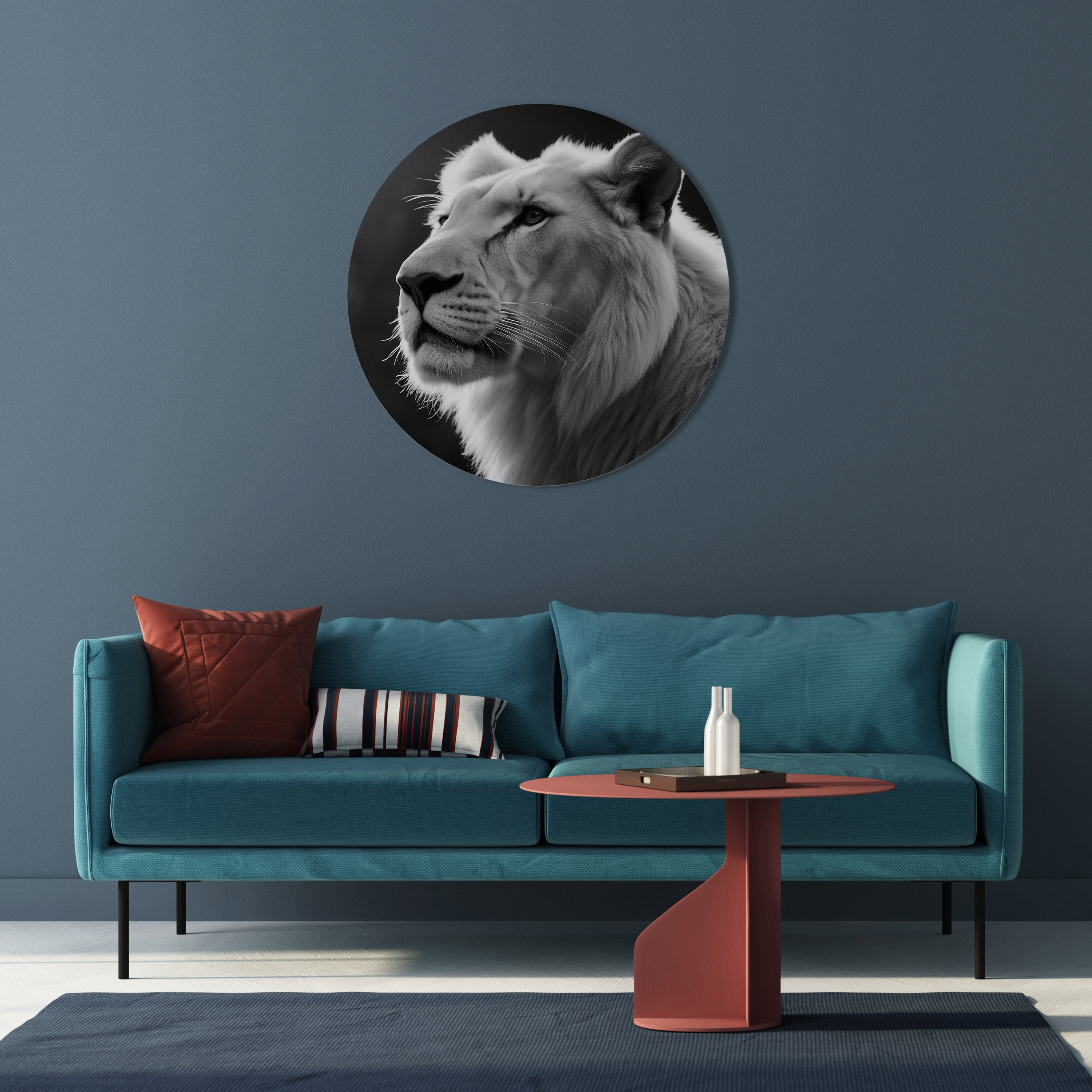 VISKNINGAR AV MAJESTÄT Rund Väggkonst