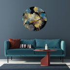 GLIMMERING GINKGO DREAMS Round Wall Art