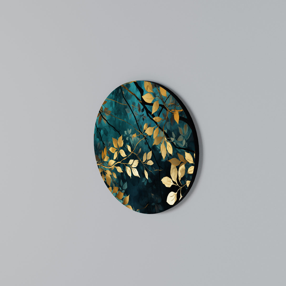 LUSH TURQUOISE Rund väggdekor