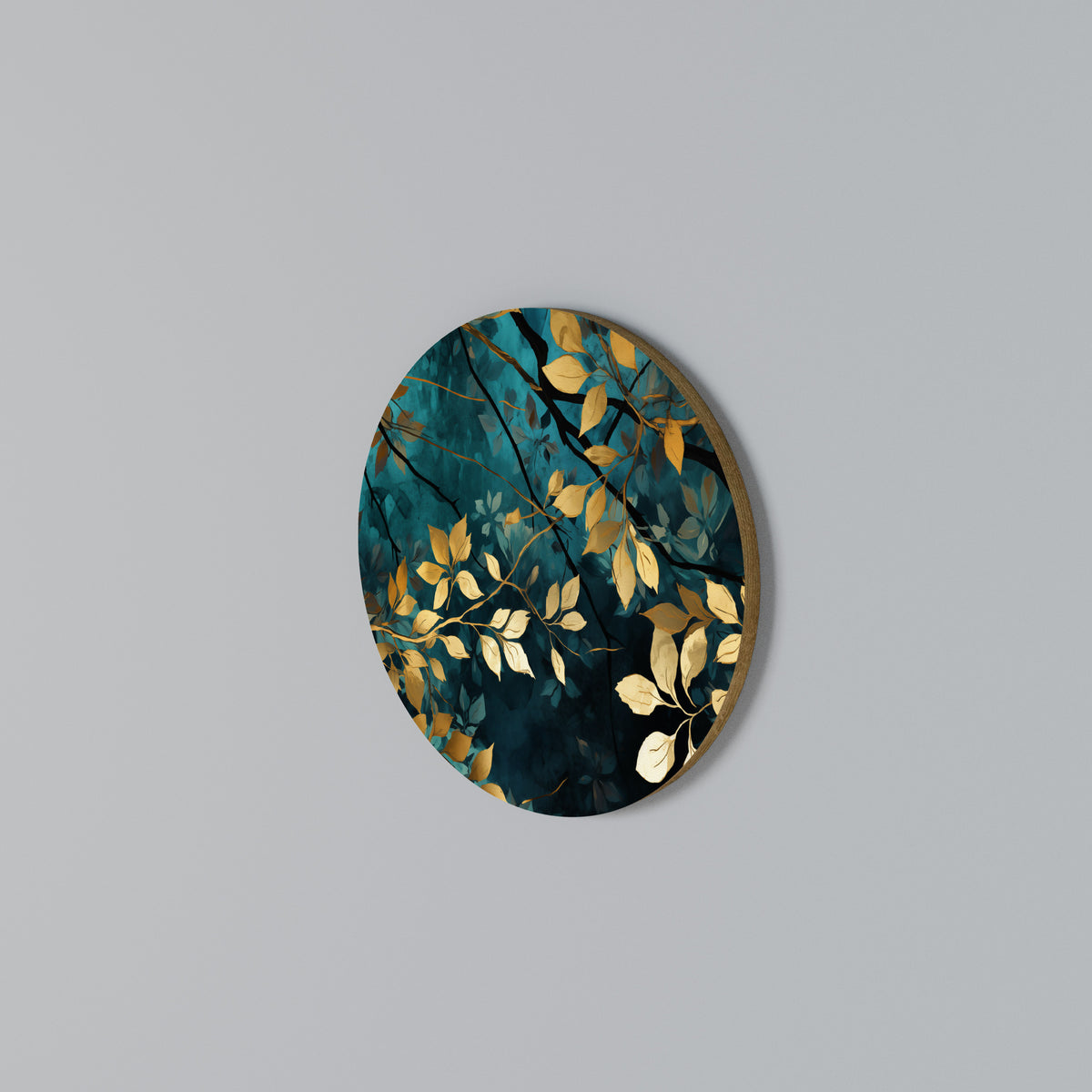 LUSH TURQUOISE Rund väggdekor