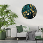 LUSH TURQUOISE Round Wall Art