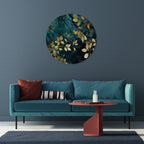 LUSH TURQUOISE Round Wall Art