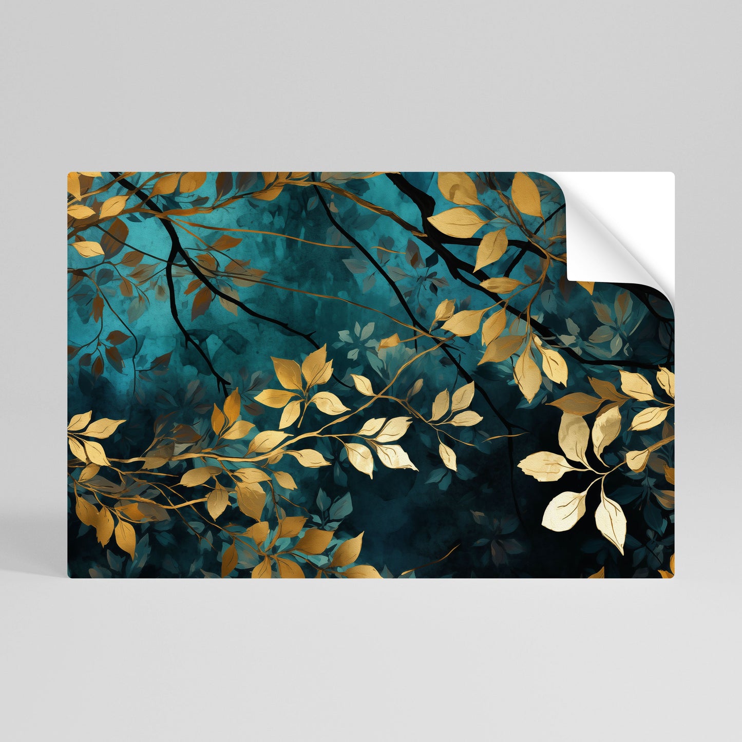 LUSH TURQUOISE Peel and Stick Horizontal Poster