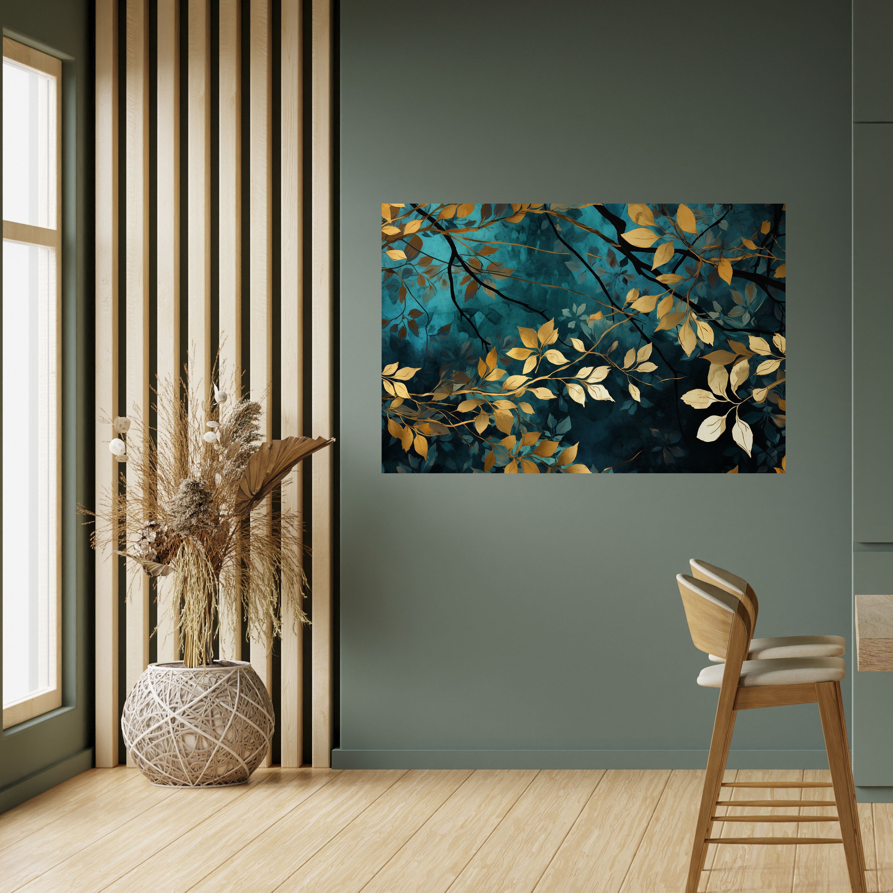 LUSH TURQUOISE horisontell poster med självhäftande tryck