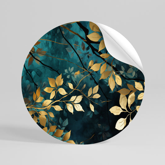 LUSH TURQUOISE Rund väggdekal