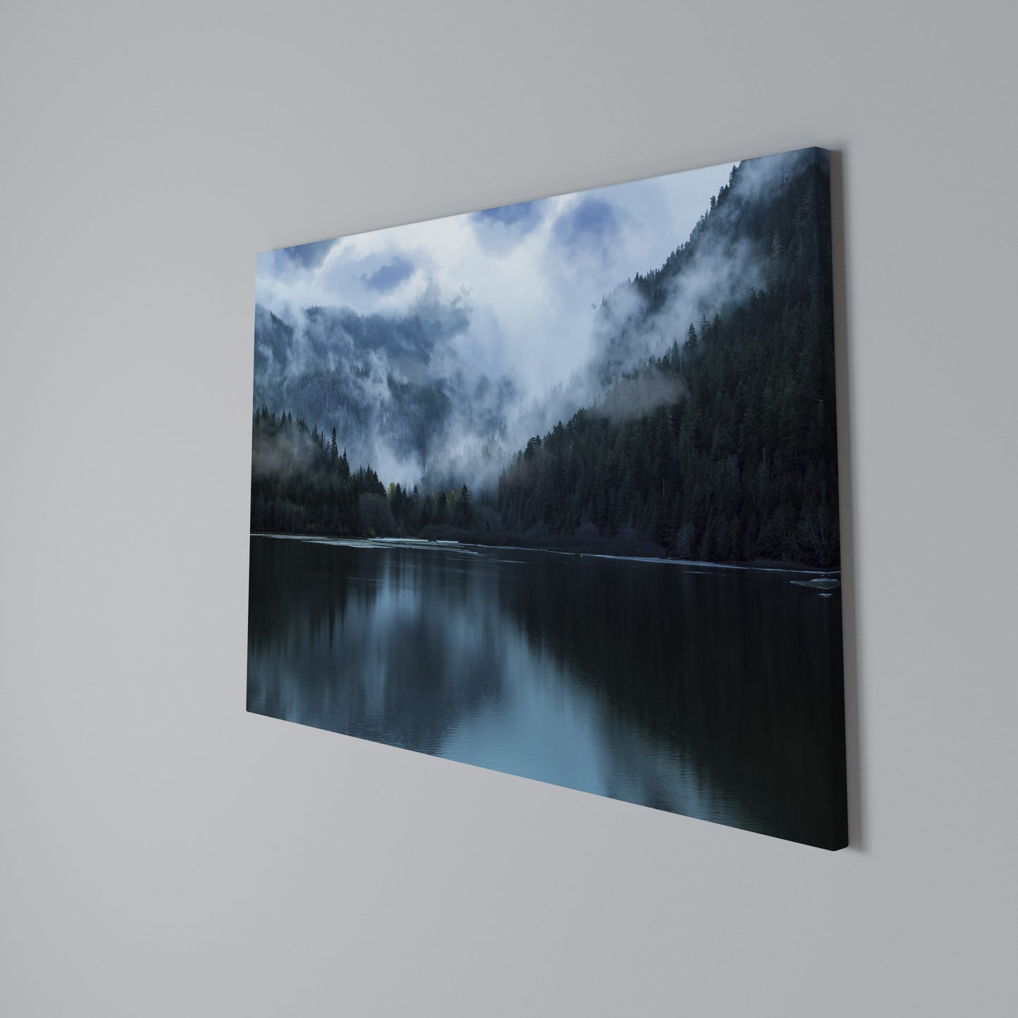 MYSTICAL MIST REFLECTIONS Horizontal Canvas Print