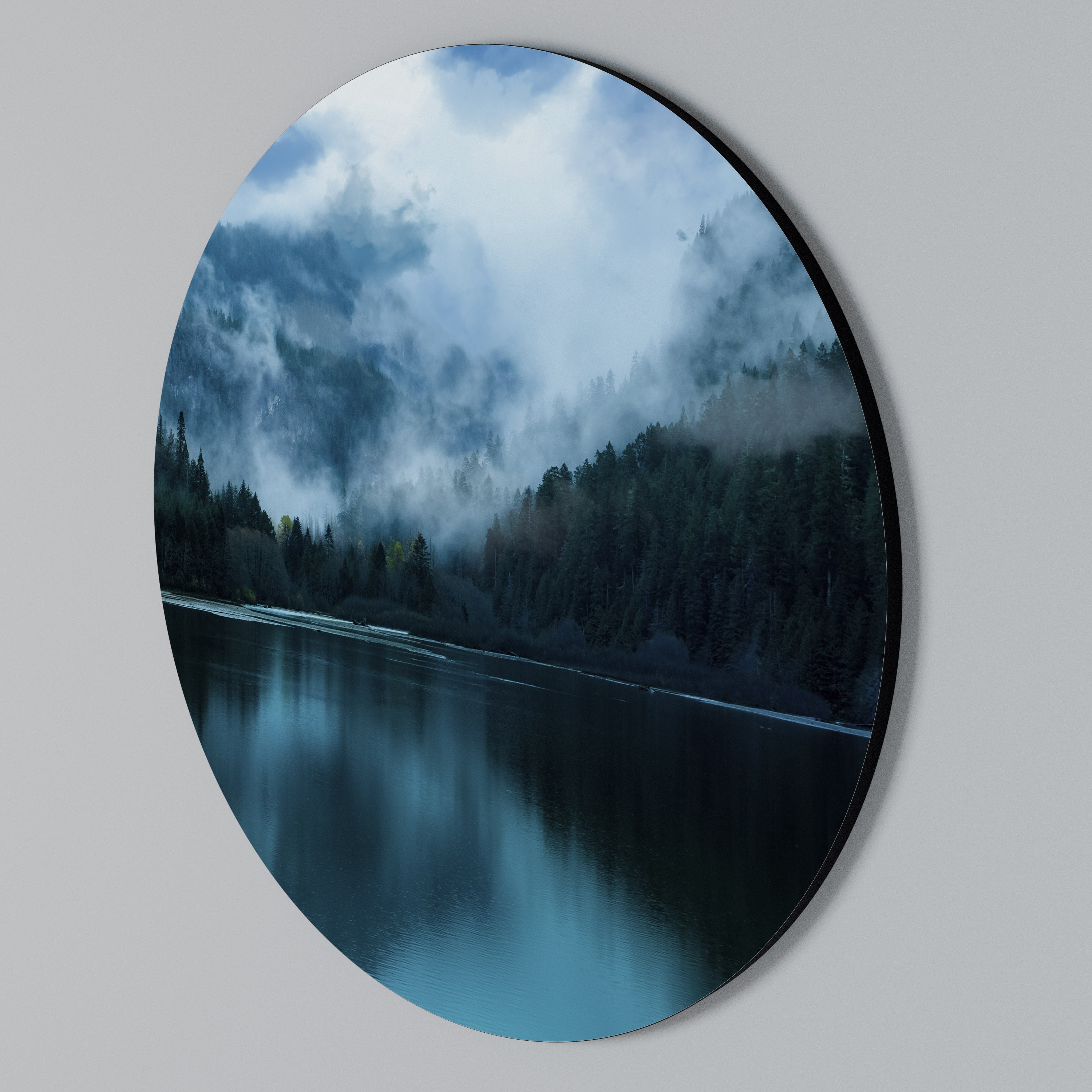 MYSTICAL MIST REFLECTIONS Round Wall Art