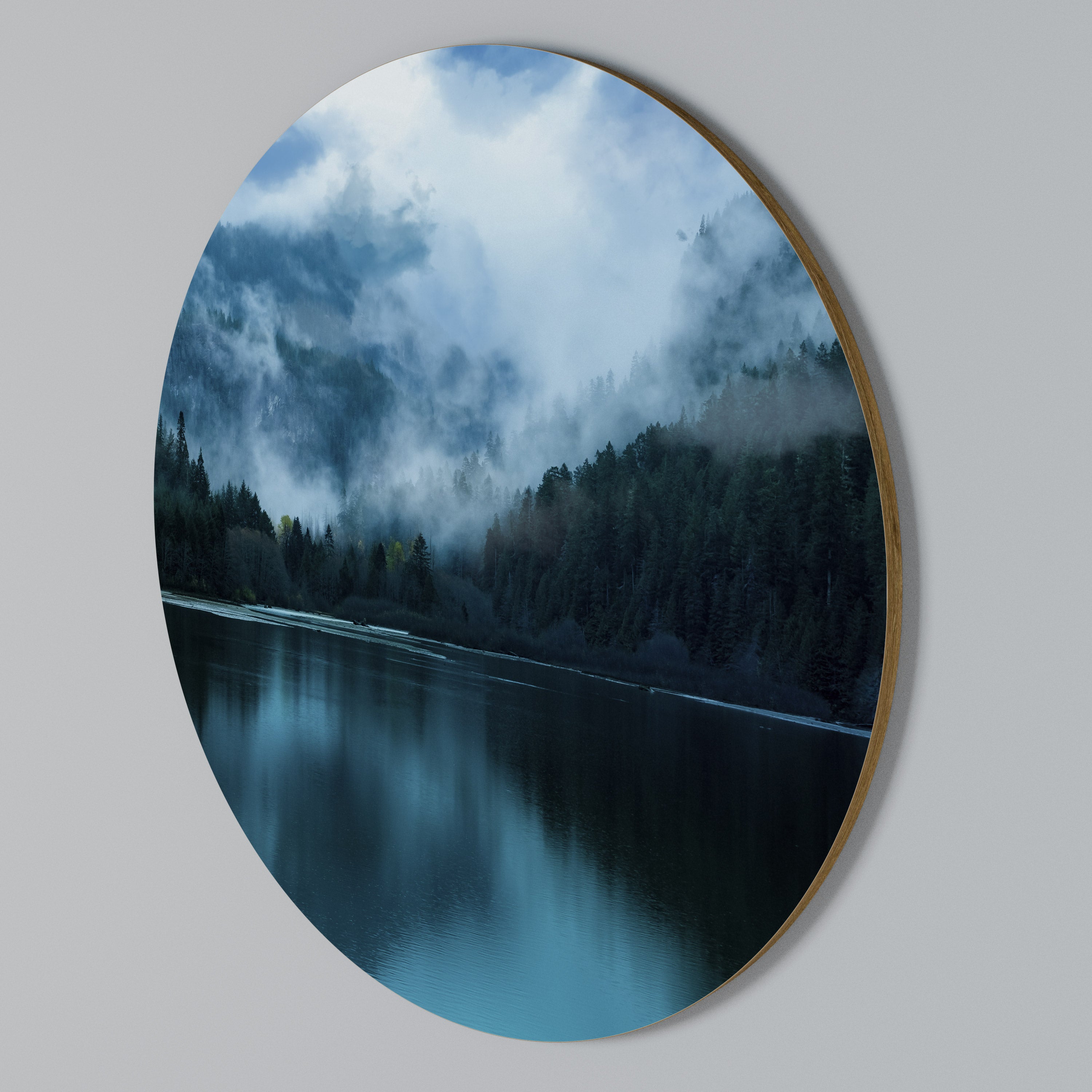 MYSTICAL MIST REFLECTIONS Round Wall Art