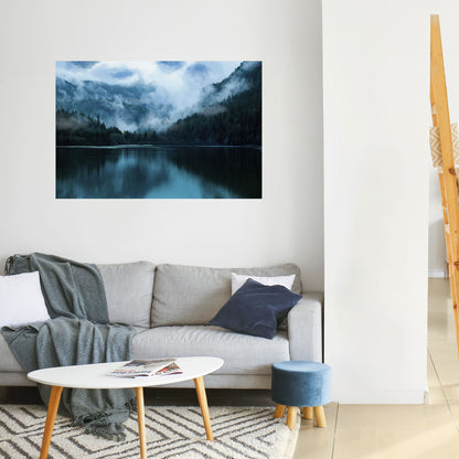 MYSTICAL MIST REFLECTIONS Peel and Stick Horizontal Poster