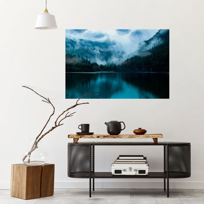 MYSTICAL MIST REFLECTIONS Peel and Stick Horizontal Poster