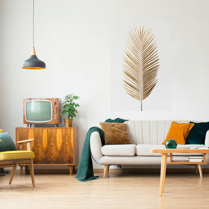GOLDEN PALM ELEGANCE vertikal poster med självhäftande text
