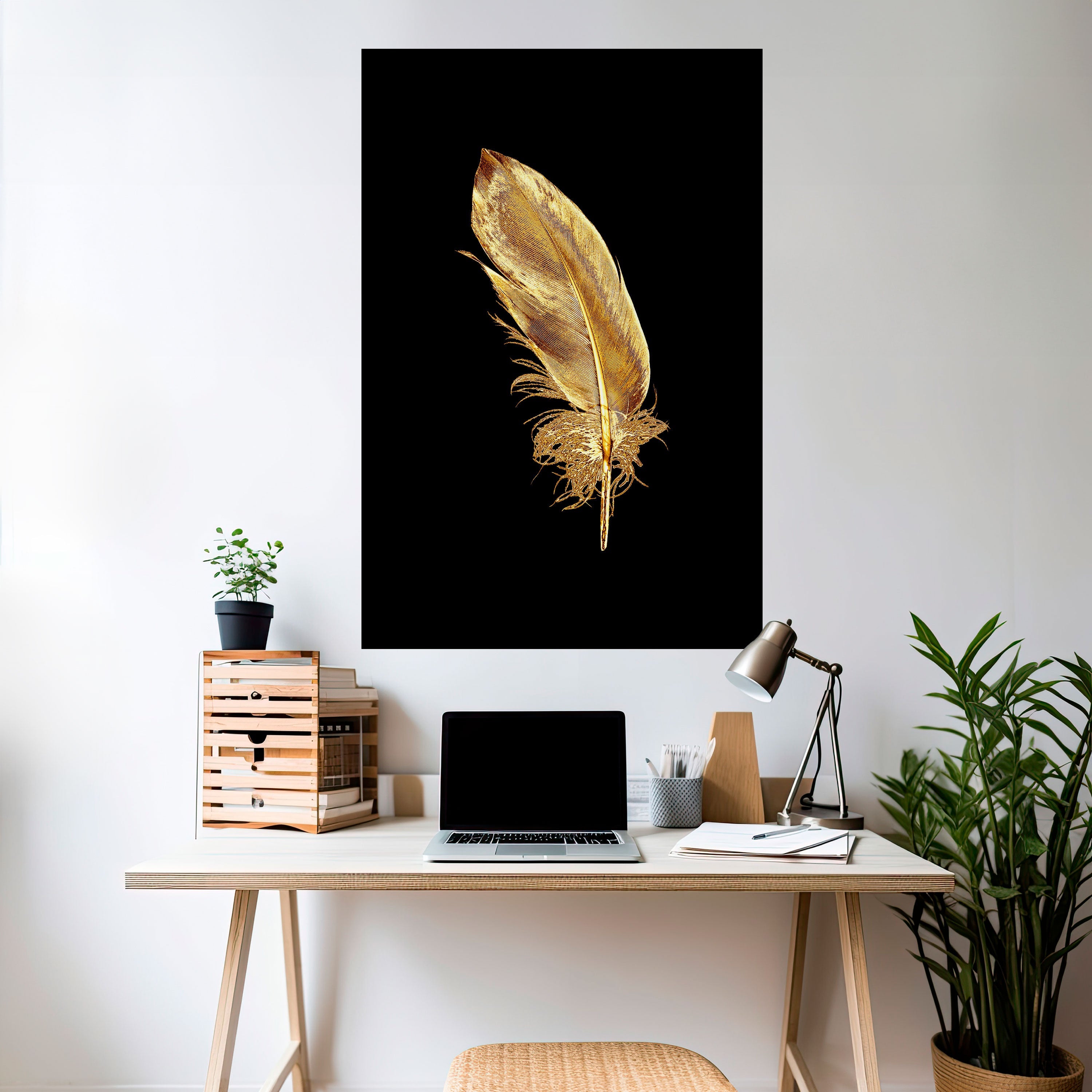 Skimrande fjädergrace vertikal poster