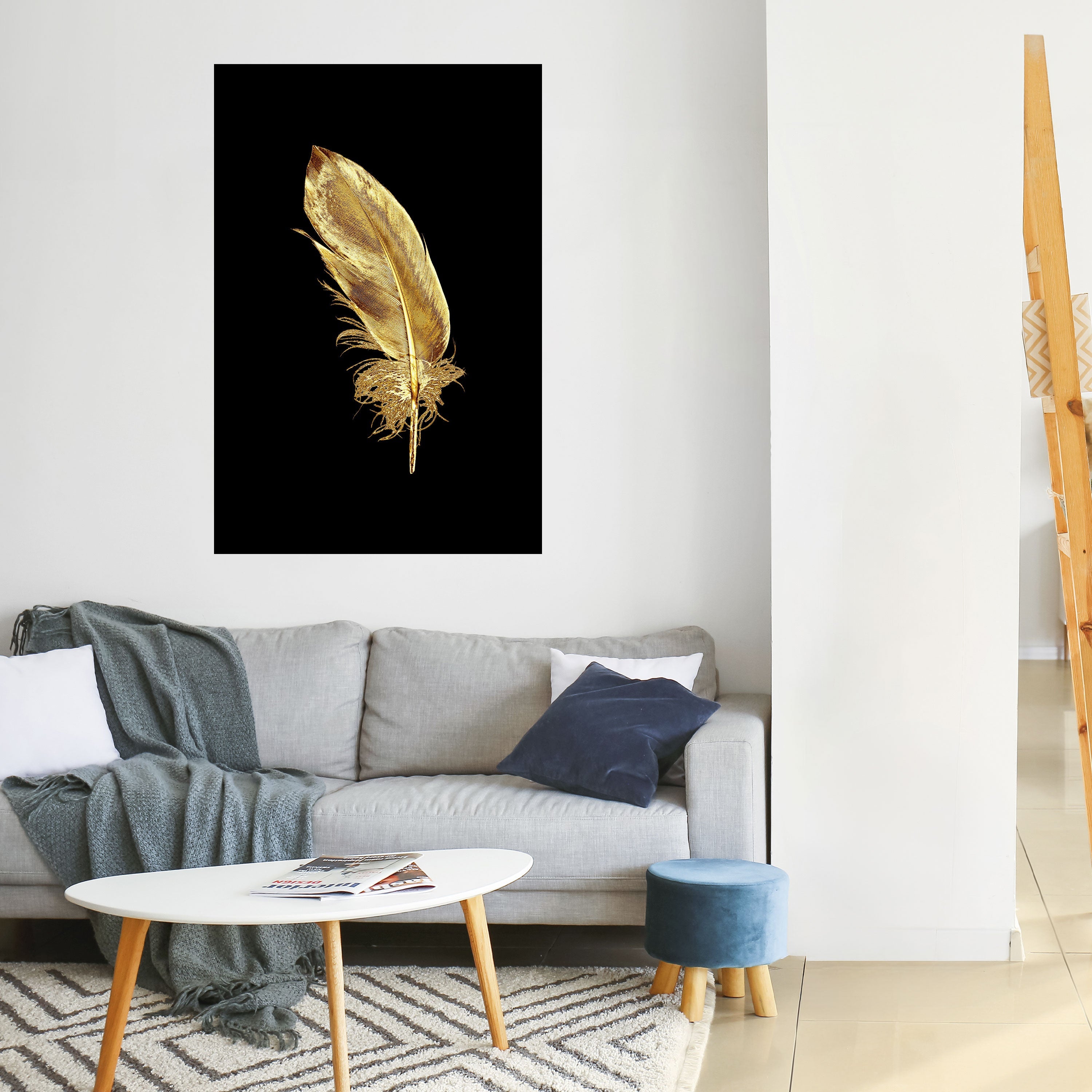 Skimrande fjädergrace vertikal poster