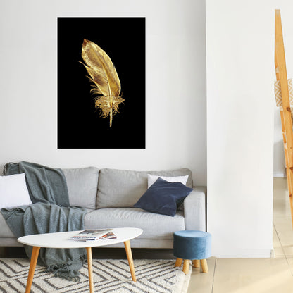 SHIMMERING FEATHER GRACE Peel and Stick Vertical Poster