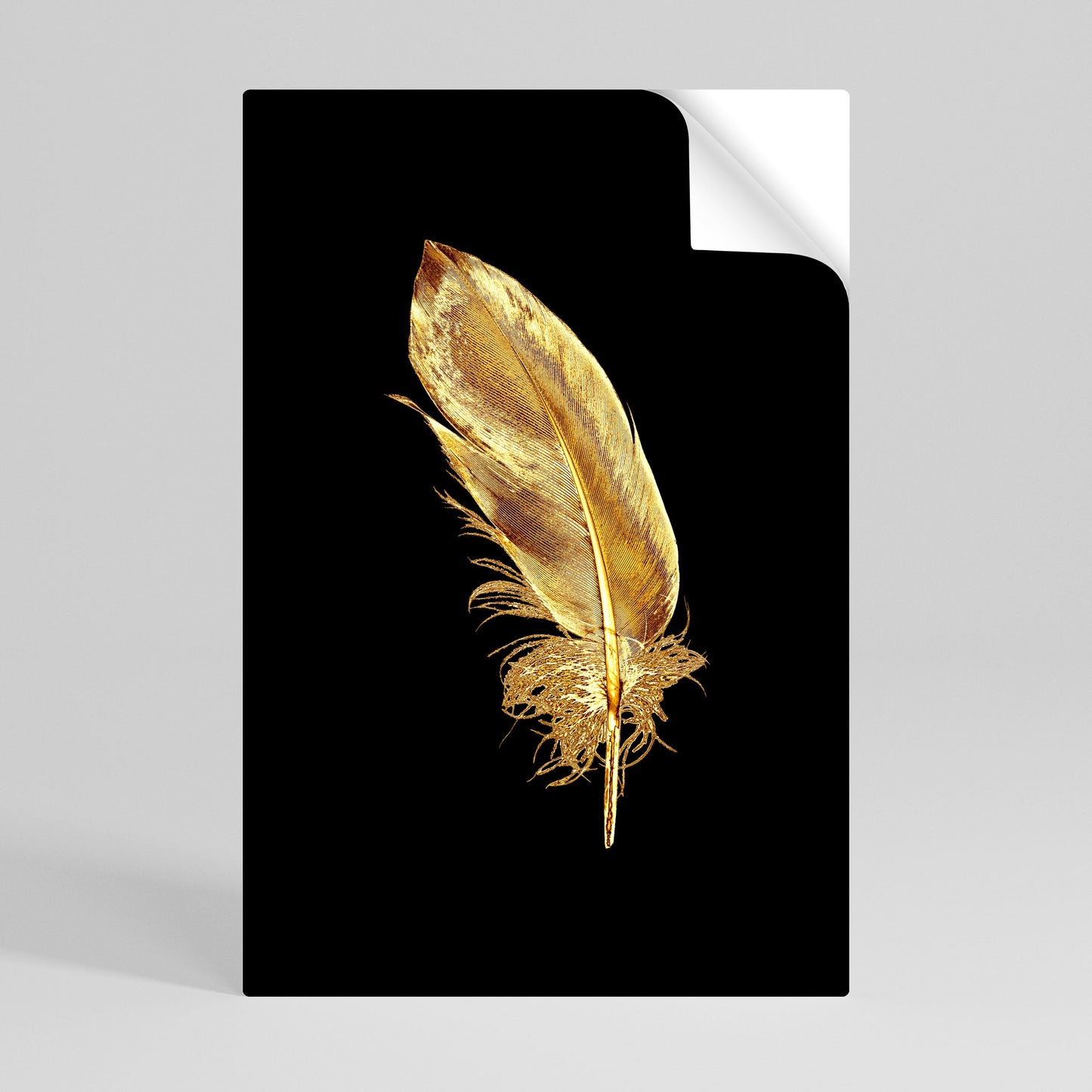 SHIMMERING FEATHER GRACE Peel and Stick Vertical Poster