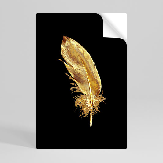 SHIMMERING FEATHER GRACE Peel and Stick Vertical Poster