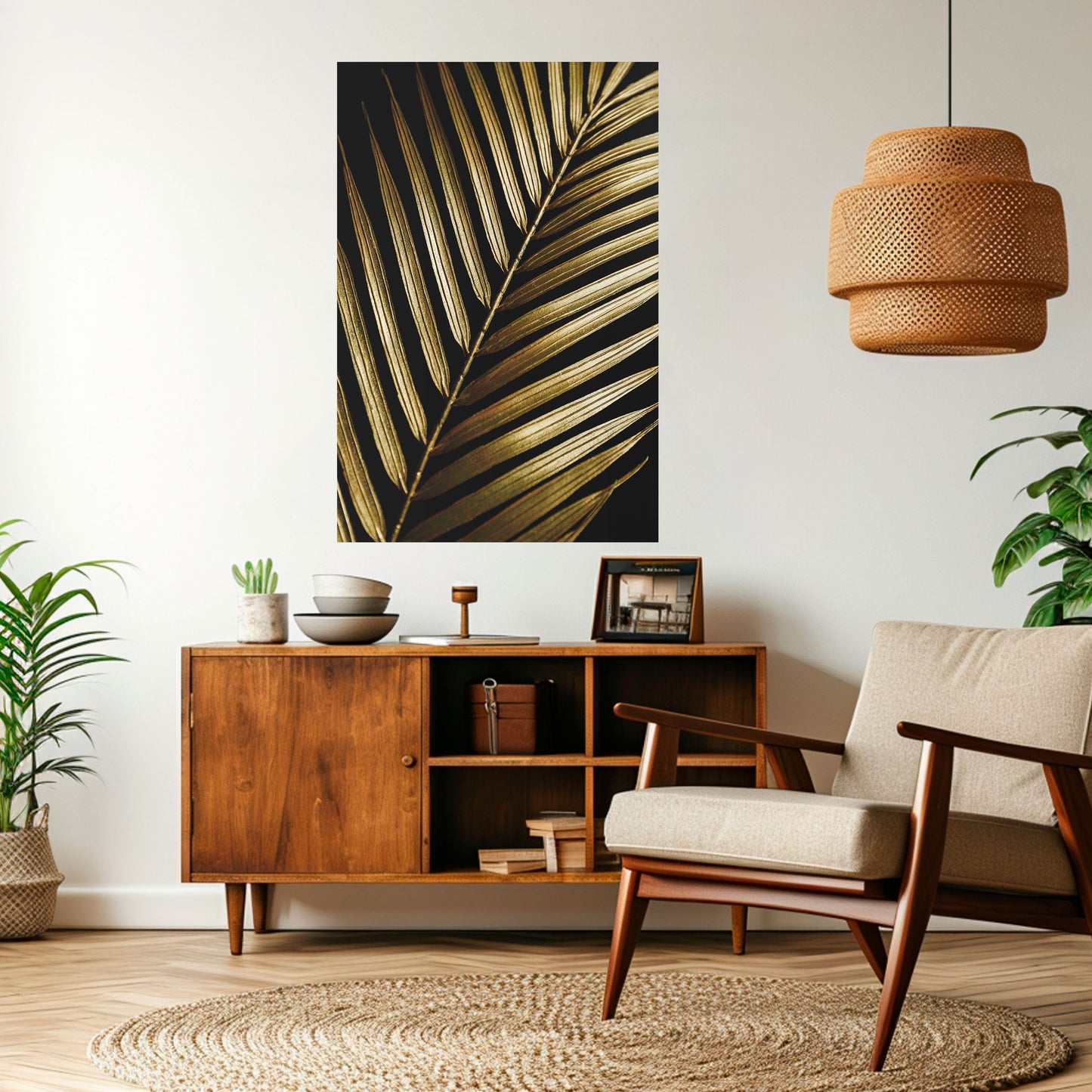 TWILIGHT PALM LIGHT Peel and Stick Vertical Poster