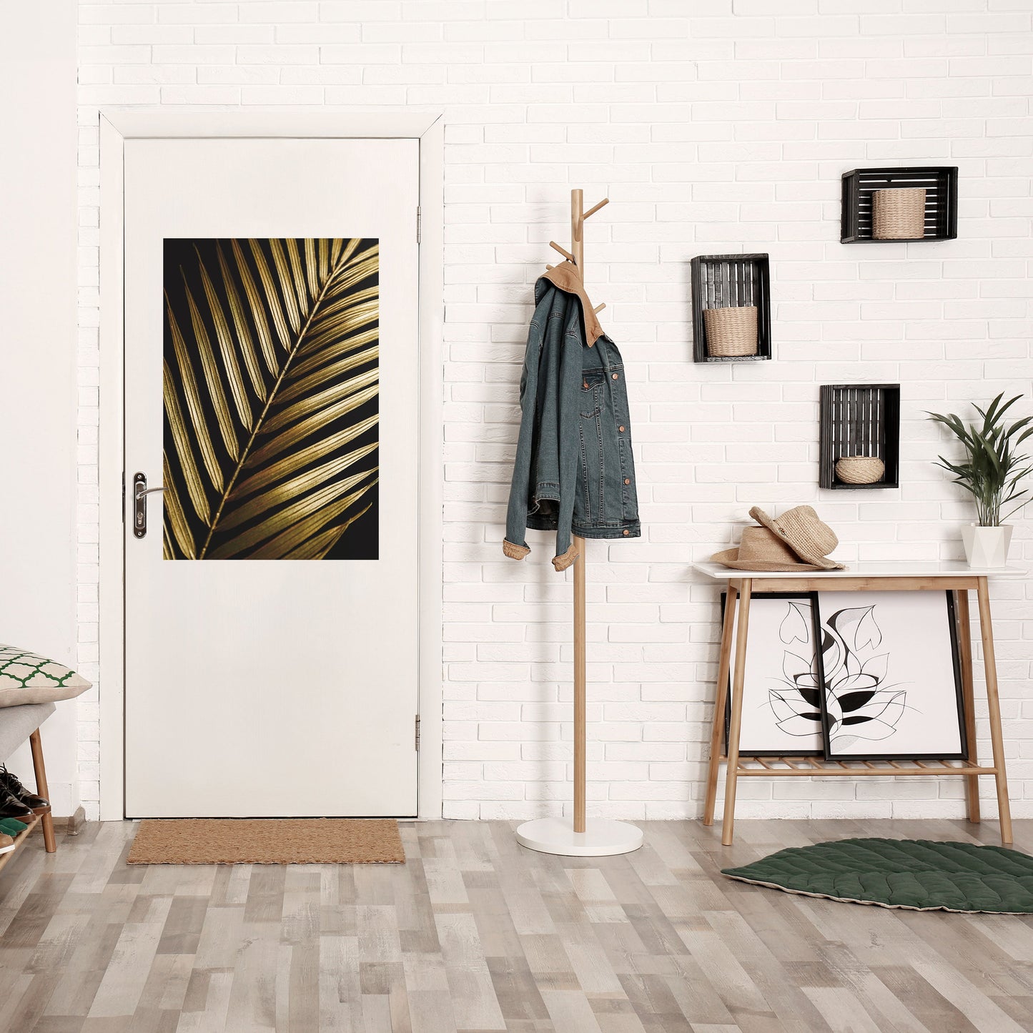 TWILIGHT PALM LIGHT Peel and Stick Vertical Poster