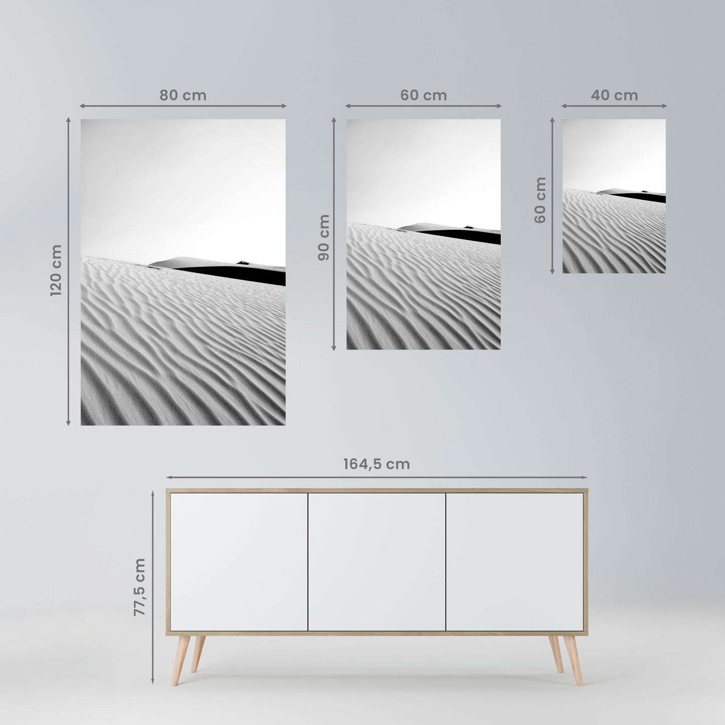 SAND INFINITY vertikal poster med självhäftande mönster