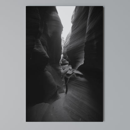 TIME'S WHISPERING CANYON Vertical Canvas Print