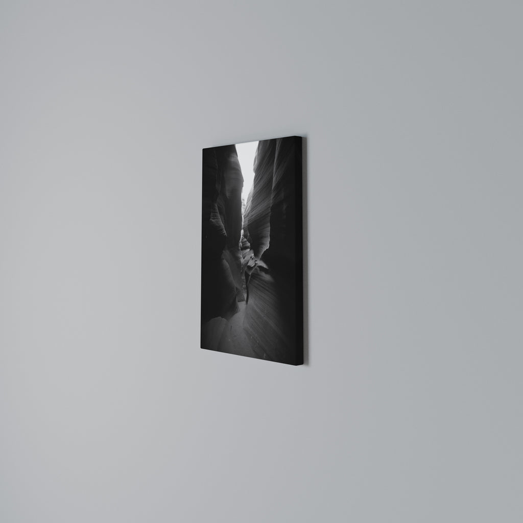 TIME'S WHISPERING CANYON Vertical Canvas Print