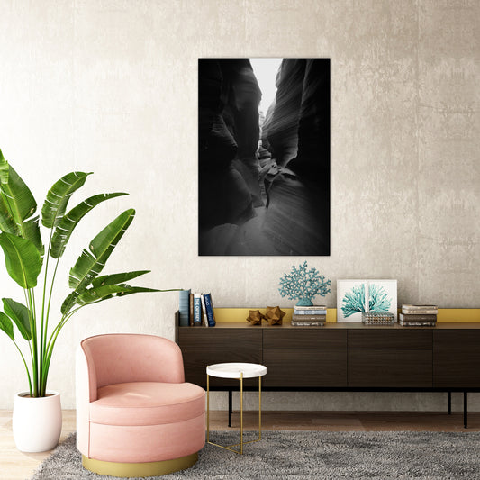 TIME'S WHISPERING CANYON Vertical Canvas Print