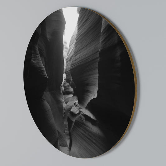 TIME'S WHISPERING CANYON Round Wall Art