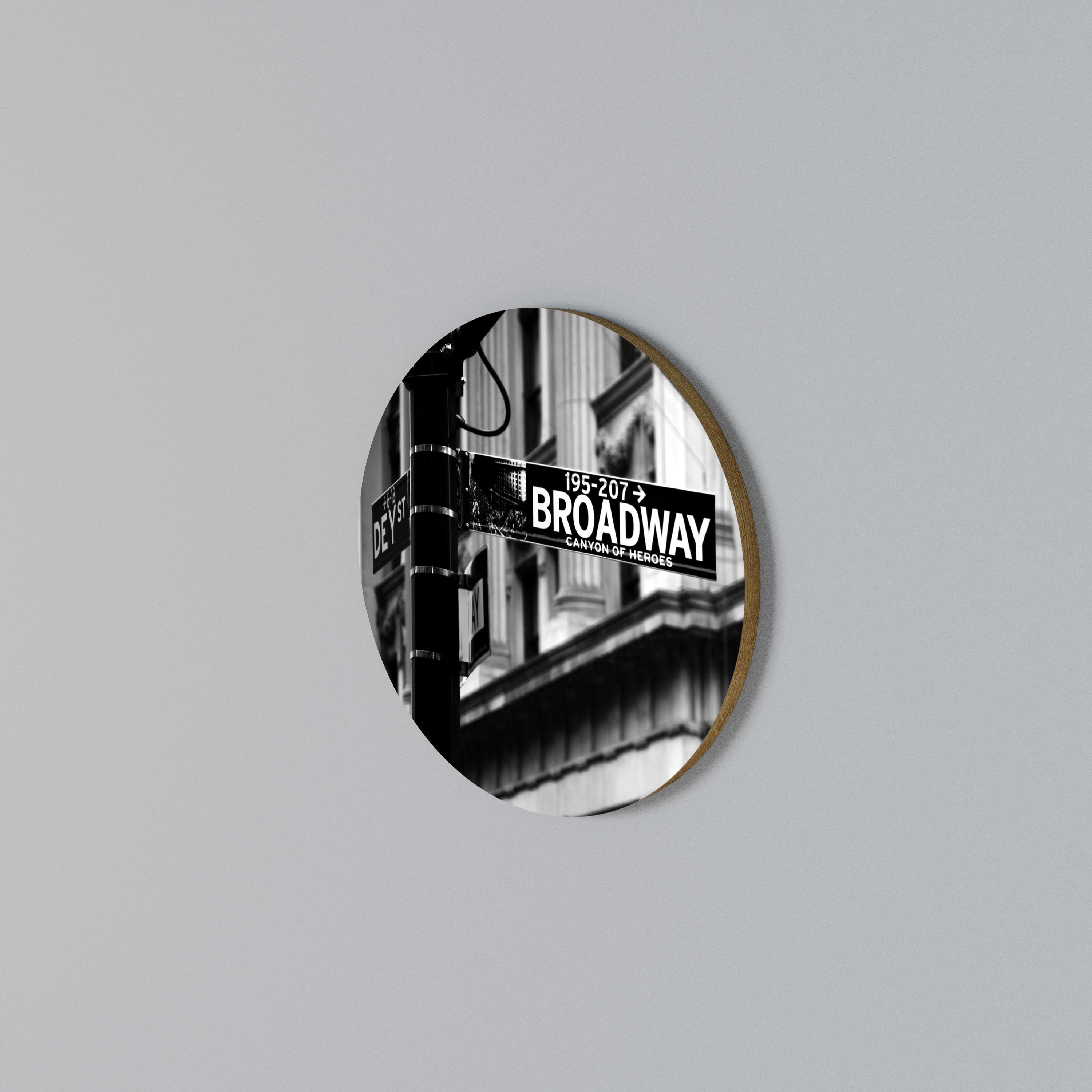BROADWAY SIGN Rund väggdekor