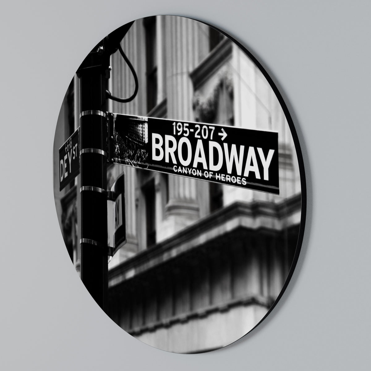 BROADWAY SIGN Rund väggdekor