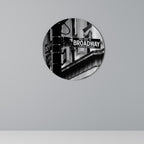 BROADWAY SIGN Round Wall Art