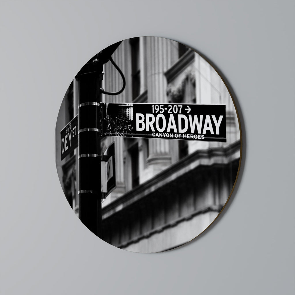 BROADWAY-SKYLT Rund väggdekoration