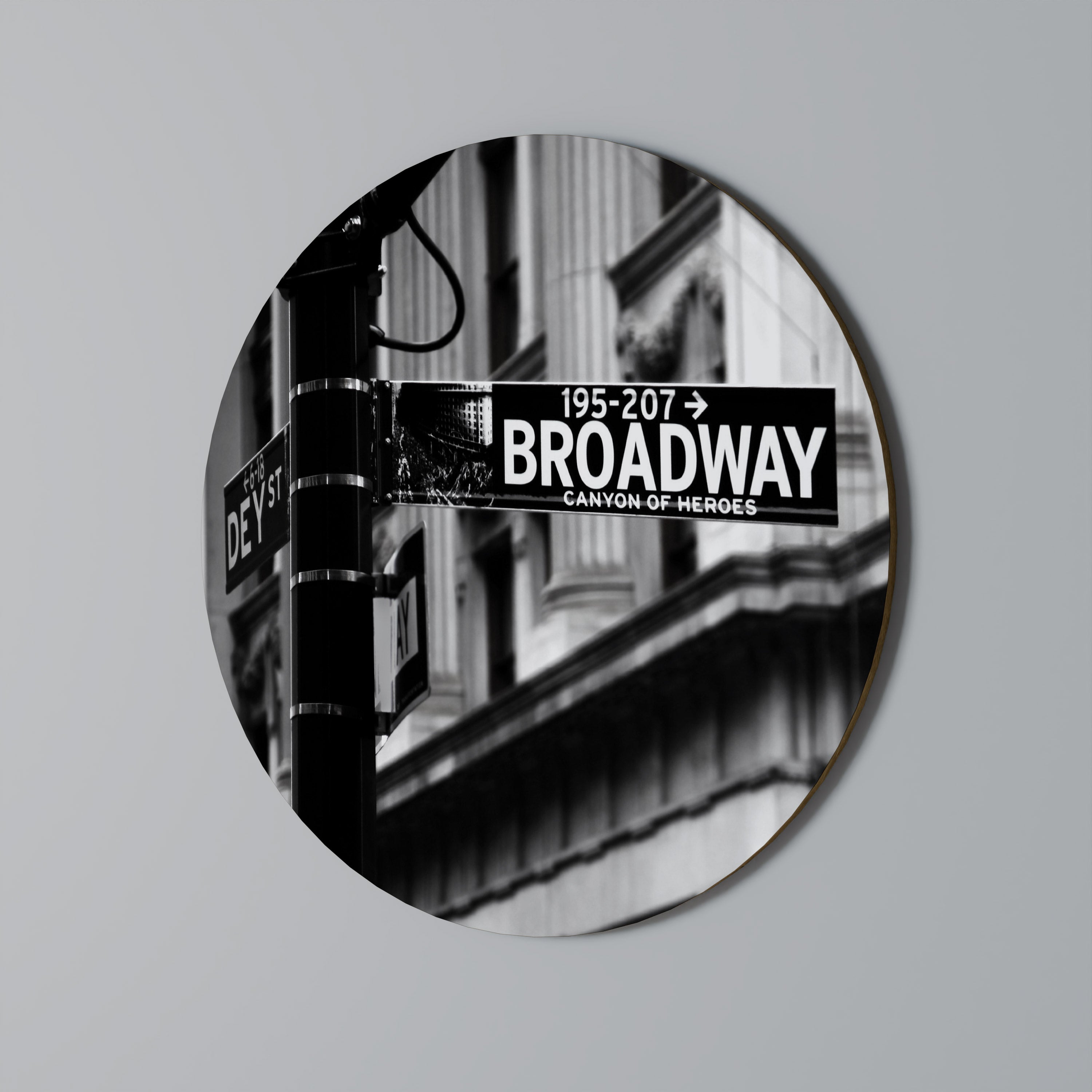 BROADWAY-SKYLT Rund väggdekoration