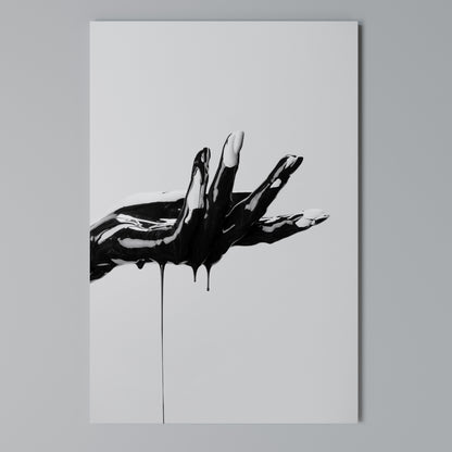 BLACK VISCOSITY Vertical Canvas Print