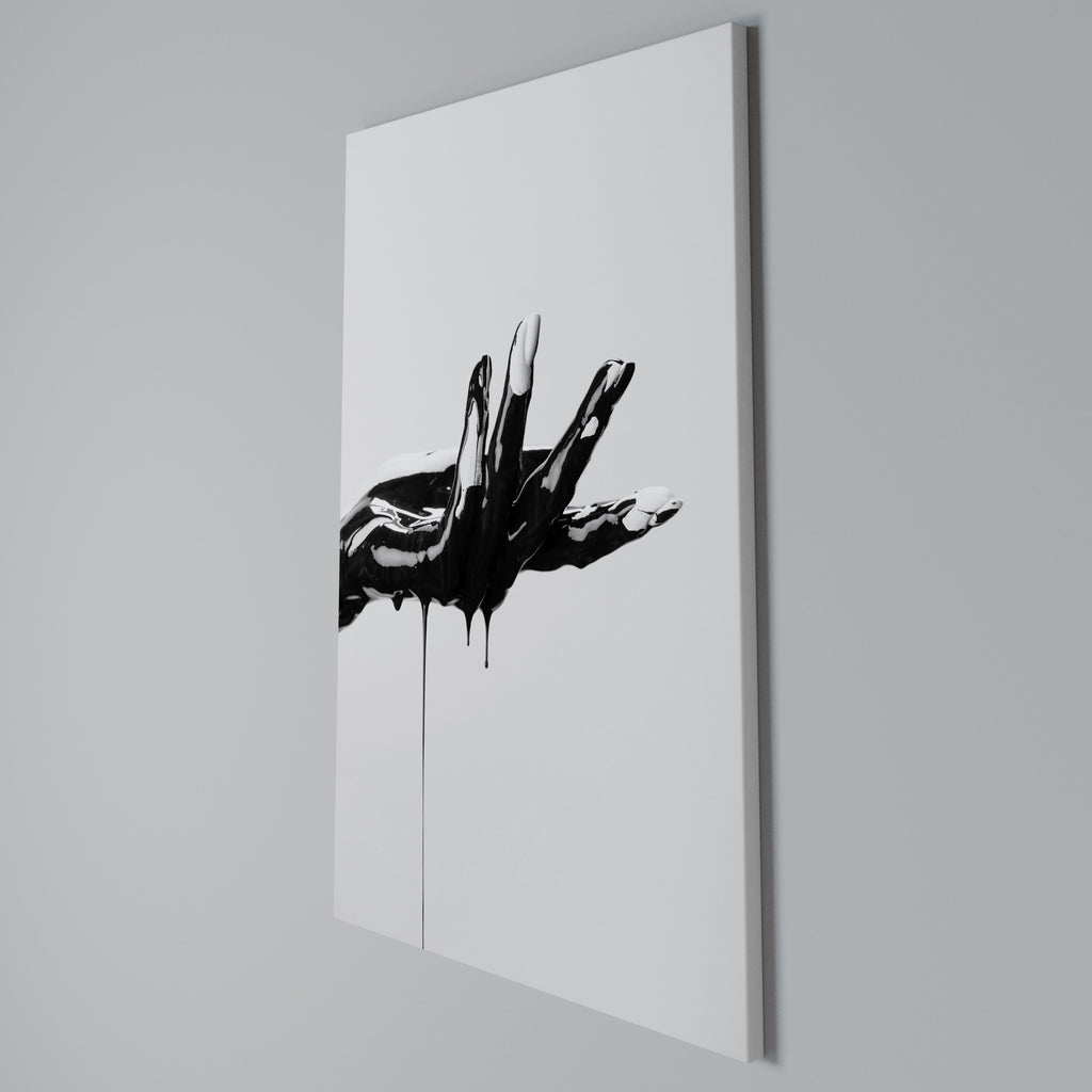 BLACK VISCOSITY Vertical Canvas Print