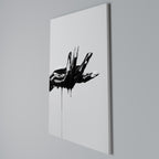 BLACK VISCOSITY Vertical Canvas Print